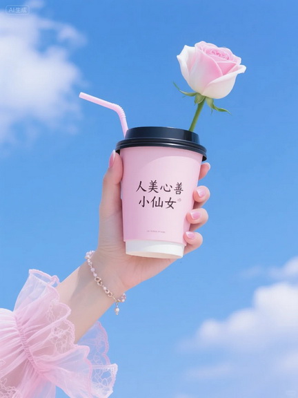 立秋奶茶表情符号动图GIF